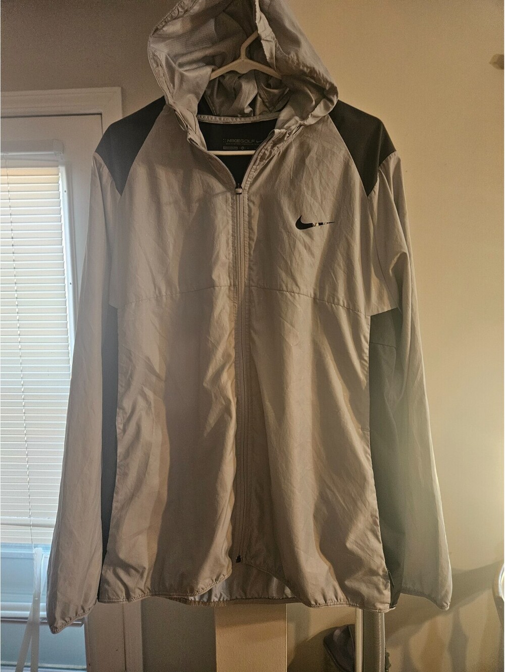 Nike Golf Jacket Mens X-Large Gray Lightweight Windbreaker 803317-012 GUC